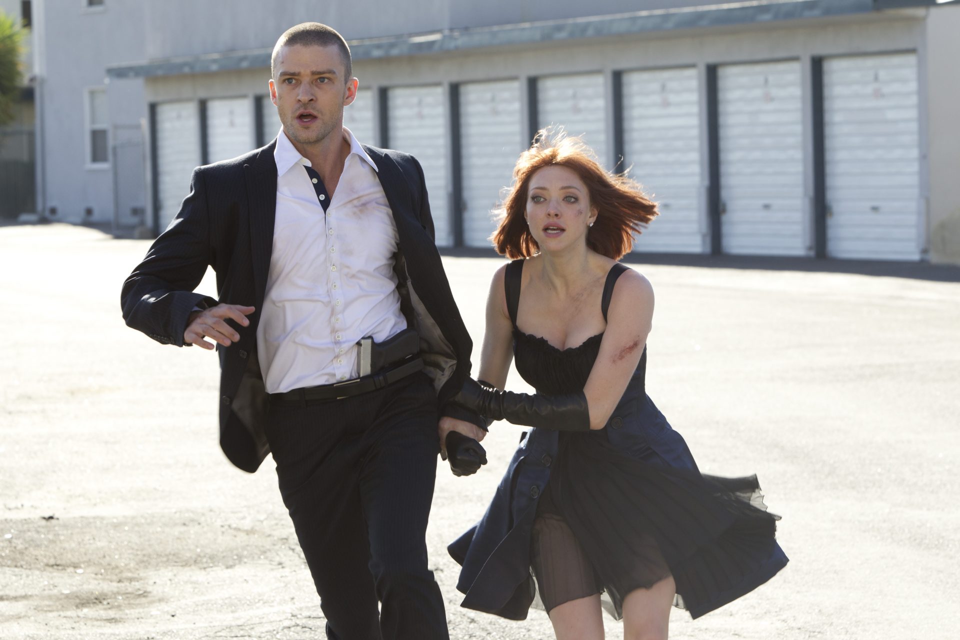 Justin Timberlake and Amanda Seyfried as Will Salas and Sylvia Weis, In Time