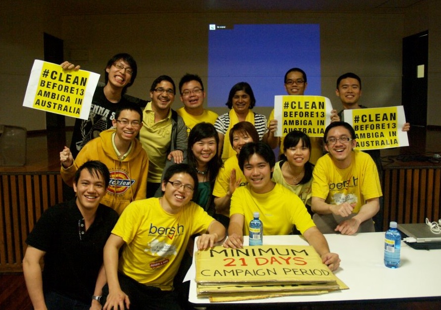 Ambiga Sreenevasan, Bersih 2.0 Chairperson, and supporters, Clean Before &#8217;13 launch, Melbourne