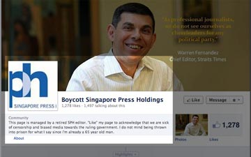 Boycott Singapore Press Holdings Facebook Page