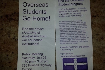 International students and local Australians speak out against “Overseas students go home” event