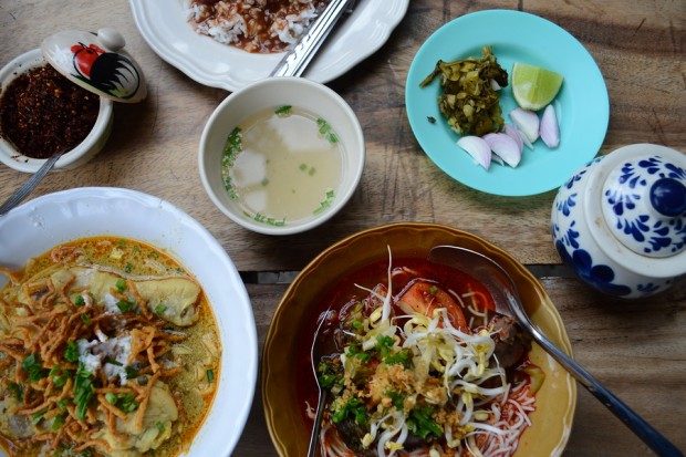 a set of Thai northern food
